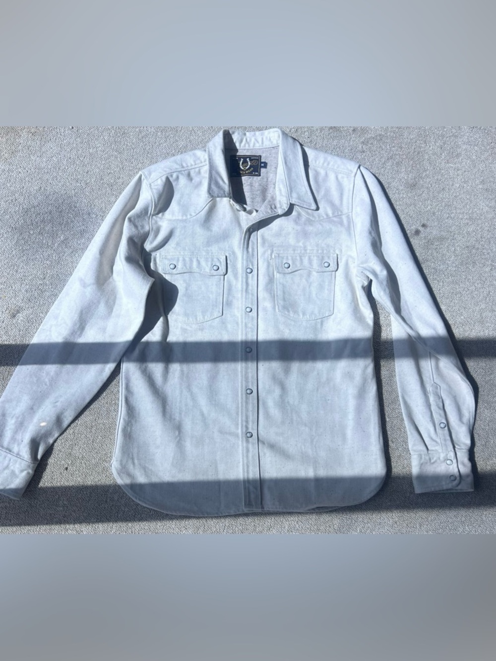 Freenote Cloth Ivory Western Denim Shirt M